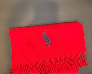 Polo Ralph Lauren 100% Lambswool Scarf with Player Logo