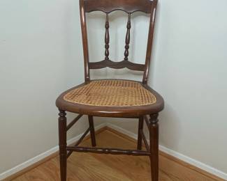 Victorian Spindle Back Cane Seat Side Chair