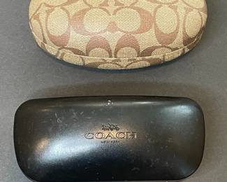 Coach Signature Monogram Eyewear Case and Coach New York Embossed Eyewear Case