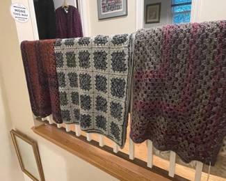 Hand-Crocheted Granny Square Afghans New