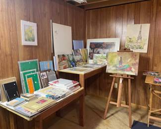 Artist Studio Supplies and Original Artwork