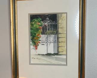 Yavai Paris 1983 Watercolor Painting