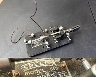 Les Logan Co. vintage Speed-X Model 515 semi-automatic telegraph key