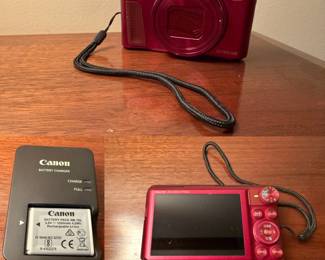 Red Canon PowerShot SX720 HS Digital Camera w/battery charger & strap