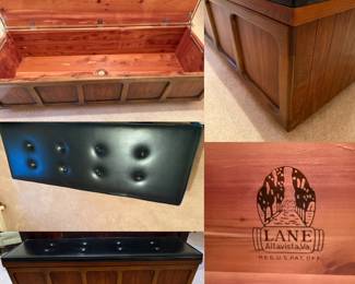MCM Lane Furniture Cedar Blanket Chest Bench on Wheels-Hope Chest
