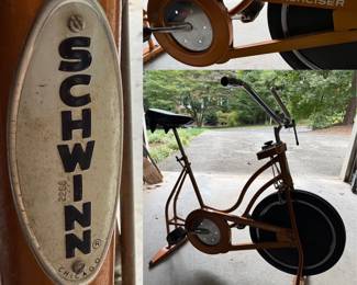 1960’s-80’s vintage Schwinn Exerciser upright stationary exercise bicycle