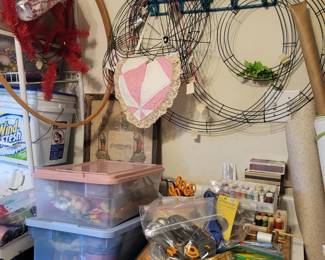 Wreath making supplies.