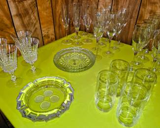 Crystal/Glass Stemware and Ashtrays