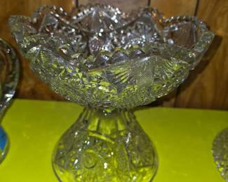 Smaller American Brilliant Cut Glass Punch Bowl