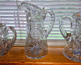 American Brilliant Cut Glass Pitchers