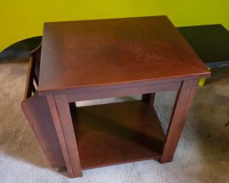 Side Table with Magazine Rack