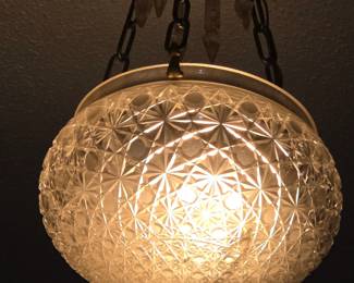 American Brilliant cut glass ceiling fixture