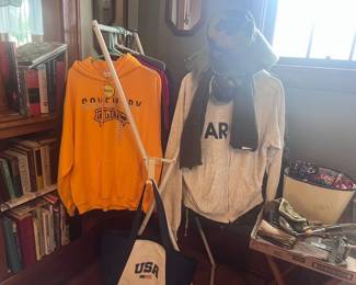 Military clothing, Boy Scout uniforms, and sport related clothes.