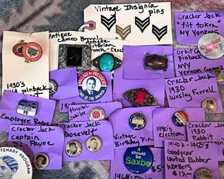 A few of the vintage pin back buttons