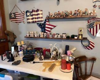 Lots of American decor.