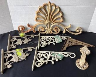 Metal brackets & iron decor, door knocker
