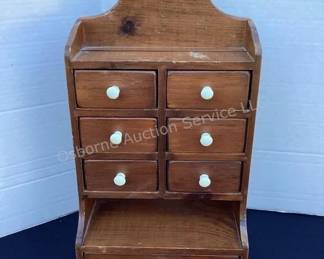 Wood spice cabinet
