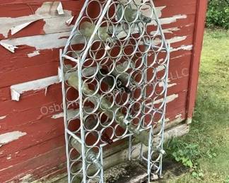 Trellis style wine rack