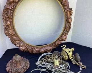 Antique chandelier parts