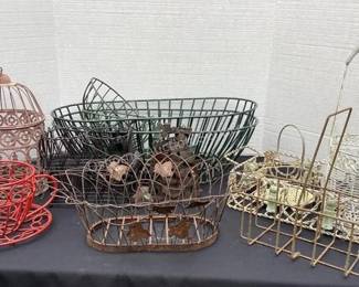 Metal baskets & decor