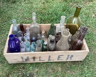 Vintage glass bottles