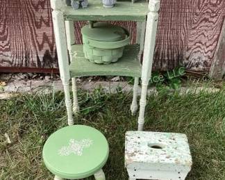 Shabby Chic decor & stools