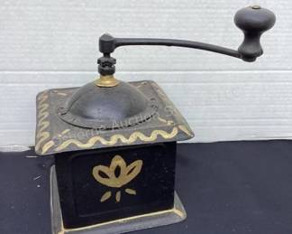 Tin coffee grinder