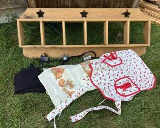 Wall shelf & aprons