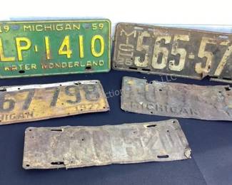 Vintage Michigan license plates