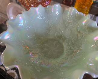 Green Fluted Bowl