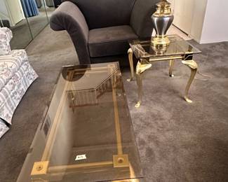 A18 Accent Chair and Glass Tables