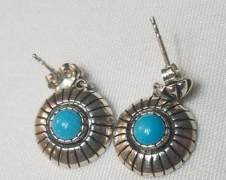 925 Turquoise Earrings 