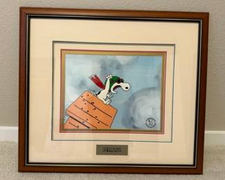 Framed Snoopy Authenticated Peanuts Film Gallery