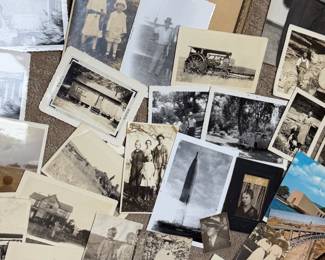 VINTAGE PHOTOGRAPHS TIN TYPE POST CARDS WWII