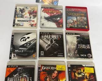 SONY PLAYSTATION PS3 GMES GOD OF WAR CALL OF DUTY
