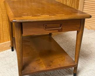 MCM MID CENTURY MODERN LANE ACCLAIM END TABLE W DRAWER & DOVETAIL TOP