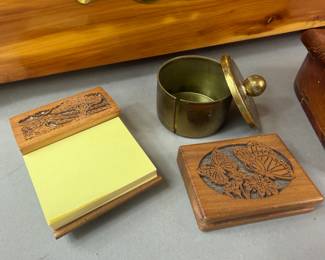 WOODEN STORAGE BOXES & DESK ACCESSORIES BUTTERFLIES