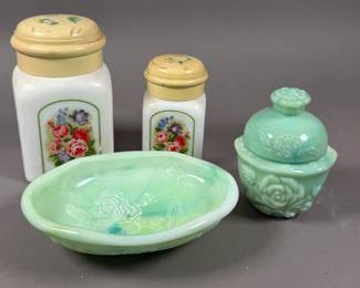 VINTAGE AVON COLLECTIBLES JADEITE SLAG