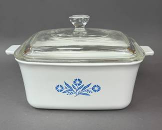 CORNING WARE BLUE CORNFLOWER DISH W LID