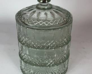 3 TIER STACKABLE GLASS CANDY DISH