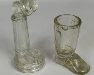 VINTAGE GLASS CANDY CONTAINER
