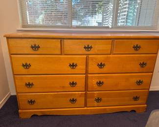Sturdy wood chest of drawers