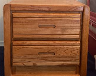 Small oak bedside table