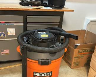 RIDGID and Shop Vac Wet Dry Vacuums with Attachments