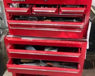 Stack On Rolling Tool Chest with Hand Tools and Accessories