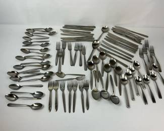 Stainless Steel Flatware with Spoons, Forks and Knives