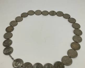 Vintage Eisenhower Dollar Coin Necklace – Bicentennial 1776–1976 Dollar Coins