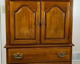 Wooden Armoire with Cabinet and Drawers By Sumter