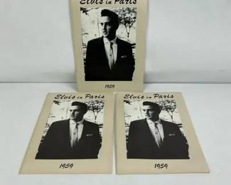 Elvis in Paris 1959 Souvenir Booklets Set of Three