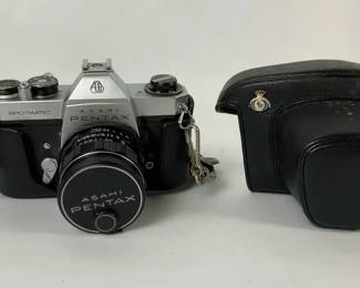 Pentax Spotmatic 35mm Film Camera with Lenses and Camera Accessories